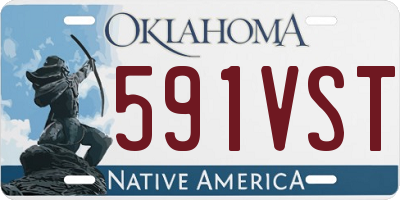 OK license plate 591VST