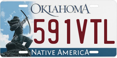 OK license plate 591VTL