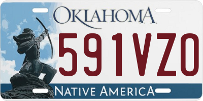 OK license plate 591VZO