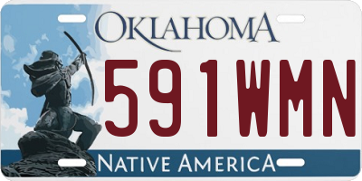 OK license plate 591WMN