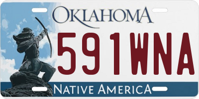 OK license plate 591WNA