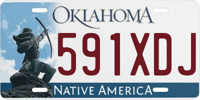 OK license plate 591XDJ