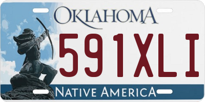 OK license plate 591XLI