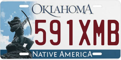 OK license plate 591XMB