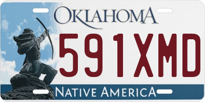 OK license plate 591XMD