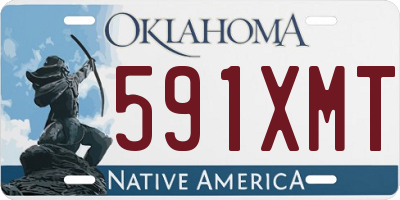 OK license plate 591XMT