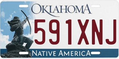 OK license plate 591XNJ