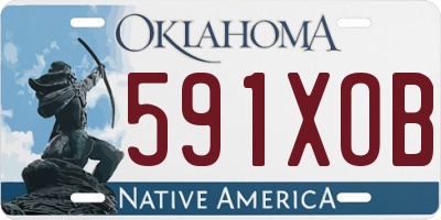 OK license plate 591XOB