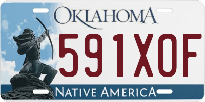 OK license plate 591XOF