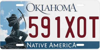 OK license plate 591XOT