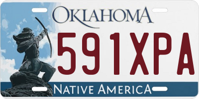 OK license plate 591XPA