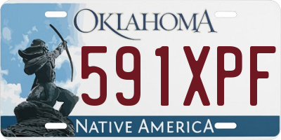 OK license plate 591XPF
