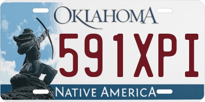 OK license plate 591XPI