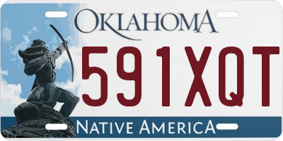 OK license plate 591XQT