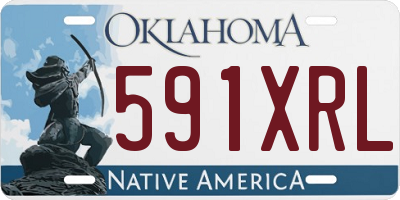 OK license plate 591XRL