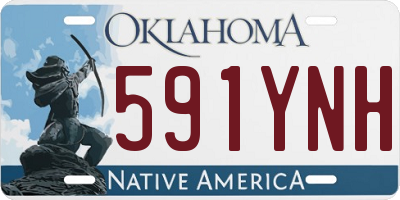 OK license plate 591YNH