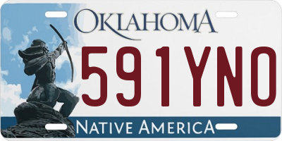OK license plate 591YNO