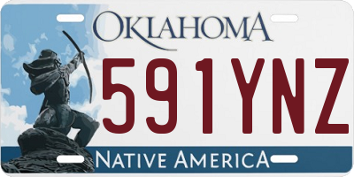 OK license plate 591YNZ