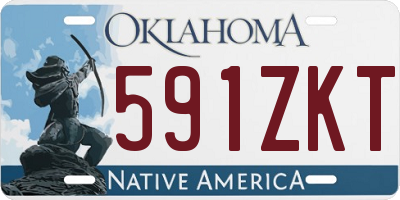 OK license plate 591ZKT