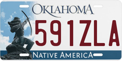 OK license plate 591ZLA