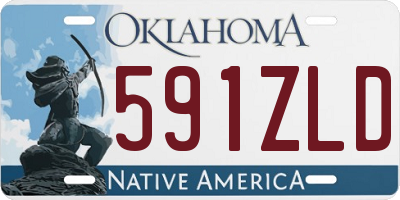 OK license plate 591ZLD