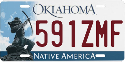 OK license plate 591ZMF