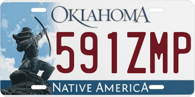 OK license plate 591ZMP