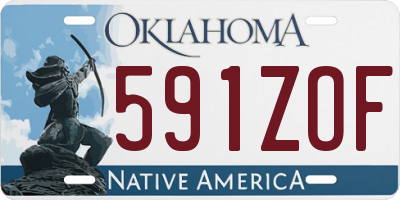 OK license plate 591ZOF