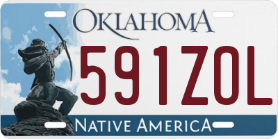 OK license plate 591ZOL