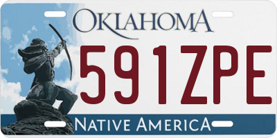 OK license plate 591ZPE
