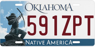 OK license plate 591ZPT