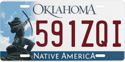 OK license plate 591ZQI