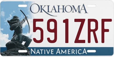 OK license plate 591ZRF