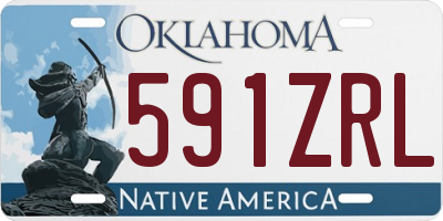 OK license plate 591ZRL