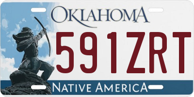 OK license plate 591ZRT