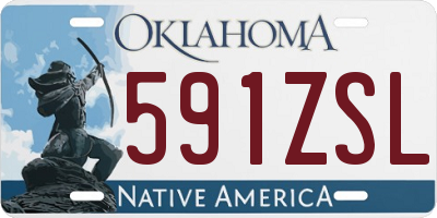 OK license plate 591ZSL