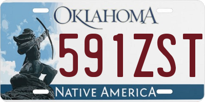 OK license plate 591ZST