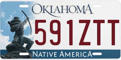 OK license plate 591ZTT