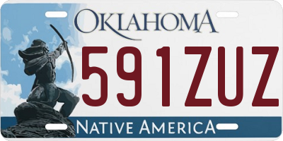 OK license plate 591ZUZ