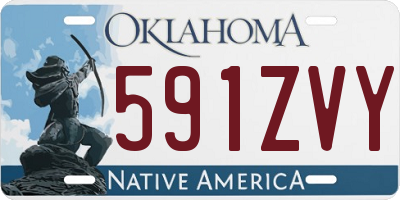 OK license plate 591ZVY