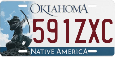 OK license plate 591ZXC