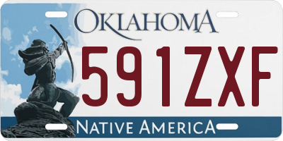 OK license plate 591ZXF