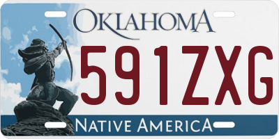 OK license plate 591ZXG