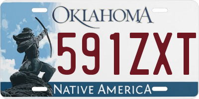 OK license plate 591ZXT