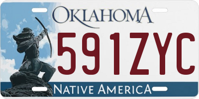 OK license plate 591ZYC