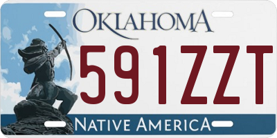 OK license plate 591ZZT