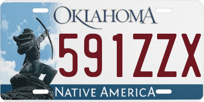 OK license plate 591ZZX