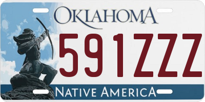 OK license plate 591ZZZ