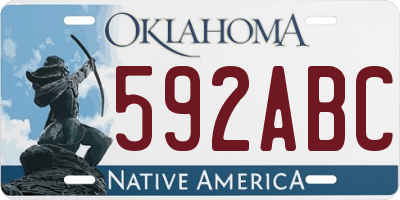OK license plate 592ABC
