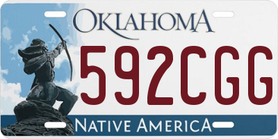 OK license plate 592CGG